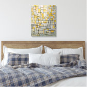 MONDRIAN - TABLEAU Nr. I COMP. I Comp. 7 - 1914 - Canvas Afdruk (Insitu (Slaapkamer))