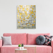 MONDRIAN - TABLEAU Nr. I COMP. I Comp. 7 - 1914 - Canvas Afdruk (Insitu (Woonkamer))