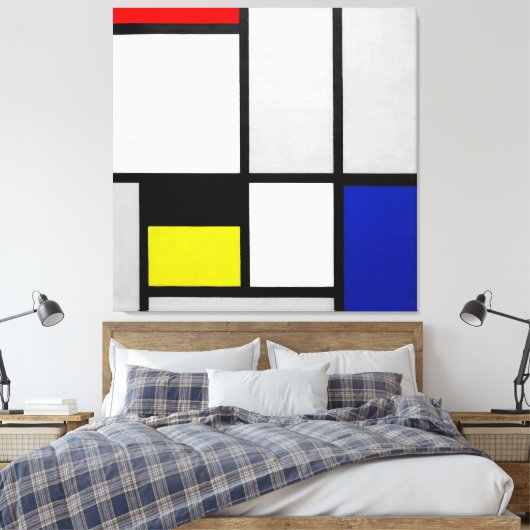 MONDRIAN - TABLEAU Nr. III - 1922-1925 - De Stijl Canvas Afdruk (Insitu (Slaapkamer))