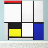 MONDRIAN - TABLEAU Nr. III - 1922-1925 - De Stijl Canvas Afdruk (Insitu (Houten vloer))