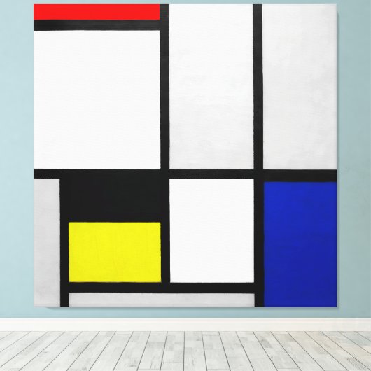 MONDRIAN - TABLEAU Nr. III - 1922-1925 - De Stijl Canvas Afdruk (Insitu (Houten vloer))