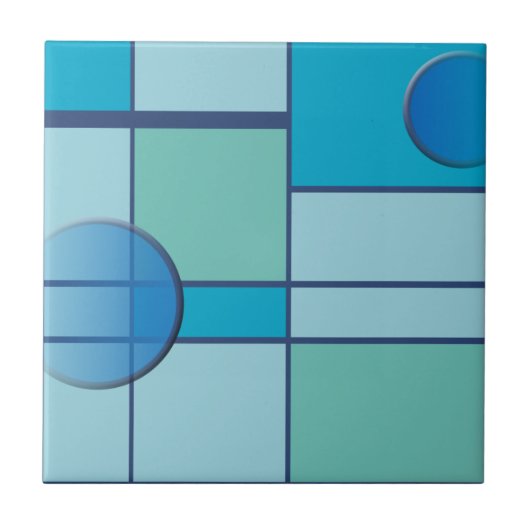 Mondrian & the sky tegeltje (Voorkant)