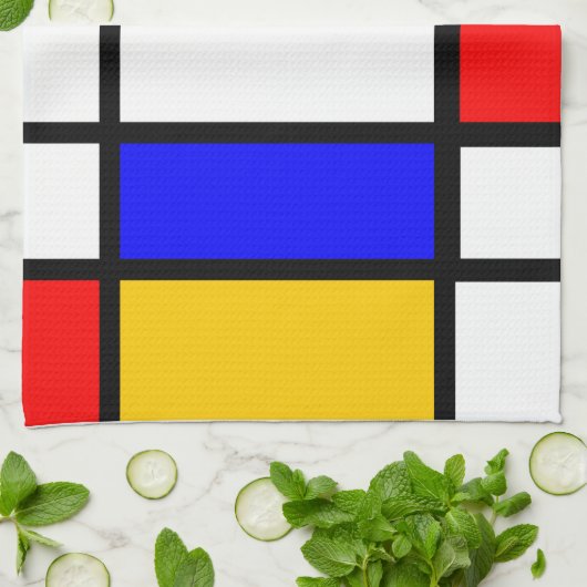 Mondrian Theedoek (Gevouwen)