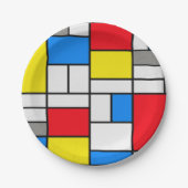 Mondrian Theme Elegant Bord (Voorkant)