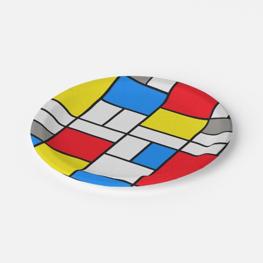 Mondrian Theme Elegant Bord (Gekanteld)