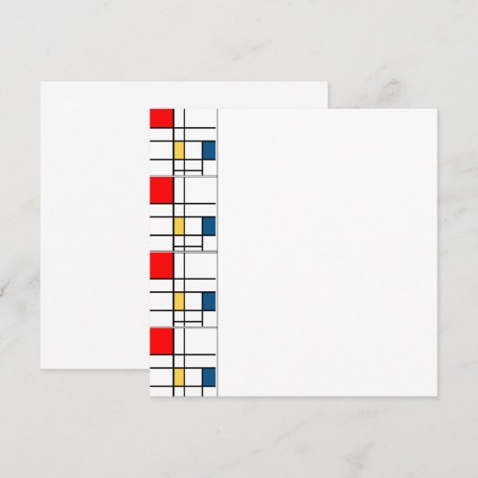 Mondrian Uitnodiging (Voorkant / Achterkant)