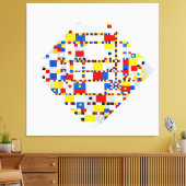 MONDRIAN - VICTORY BOOGIE WOOGIE - 1942-1944 - CANVAS AFDRUK (Insitu (Woonkamer))