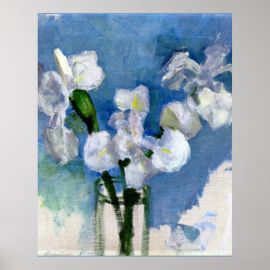 Mondrian - Witte Irissen Poster