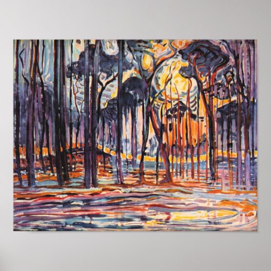 Mondrian - Woods Near Oele, Poster (Voorkant)