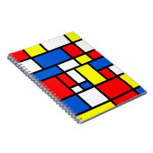 Mondrian Yellow Red Blue-laptop Notitieboek (Rechterzijde)