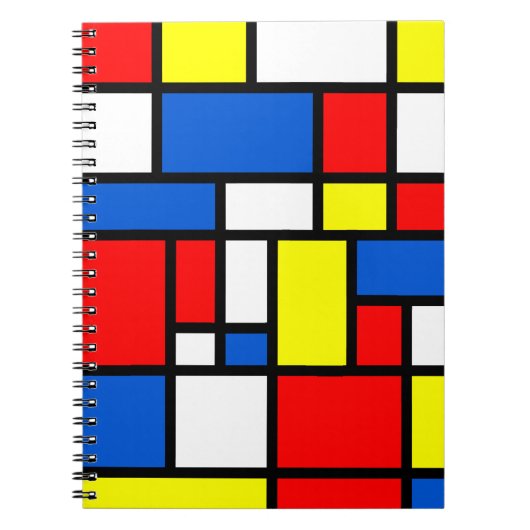 Mondrian Yellow Red Blue-laptop Notitieboek (Voorkant)