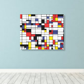 Mondrianesque Canvas Afdruk (Insitu (Houten vloer))