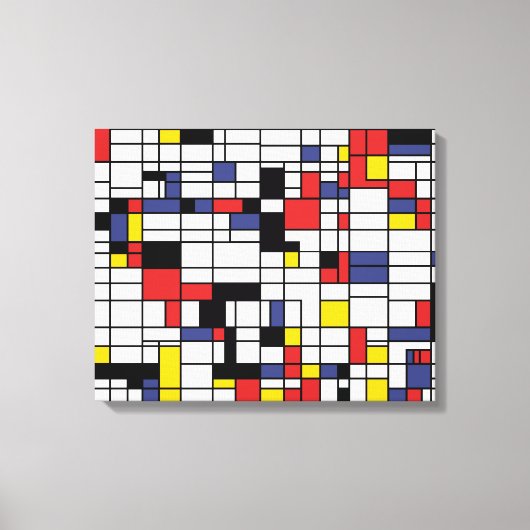 Mondrianesque Canvas Afdruk (Voorkant)