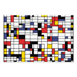 Mondrianesque Foto Afdruk