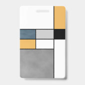 Mondrische inspiratie badge (Achterkant)