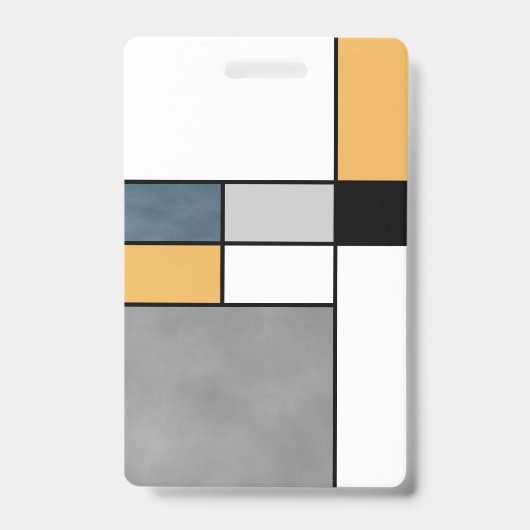 Mondrische inspiratie badge (Voorzijde)