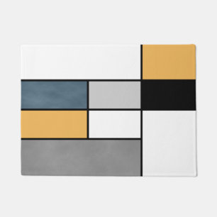 Mondrische inspiratie deurmat