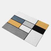 Mondrische inspiratie deurmat (Schuin)