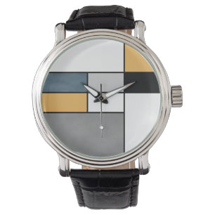 Mondrische inspiratie horloge