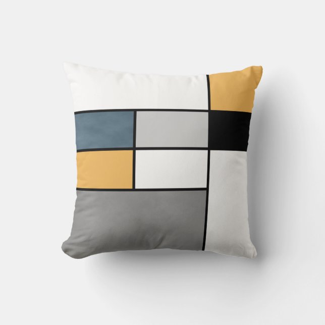 Mondrische inspiratie kussen (Voorkant)