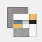 Mondrische inspiratie magneet (Voorkant / Achterkant)
