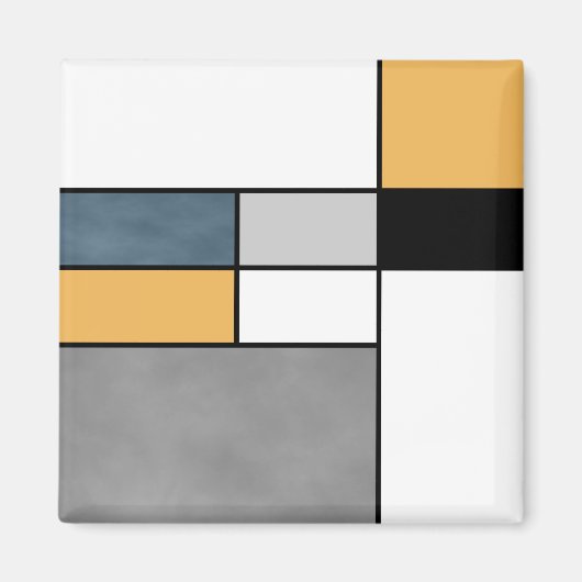 Mondrische inspiratie magneet (Voorkant)
