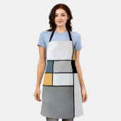 Mondrische inspiratie schort (Gedragen)