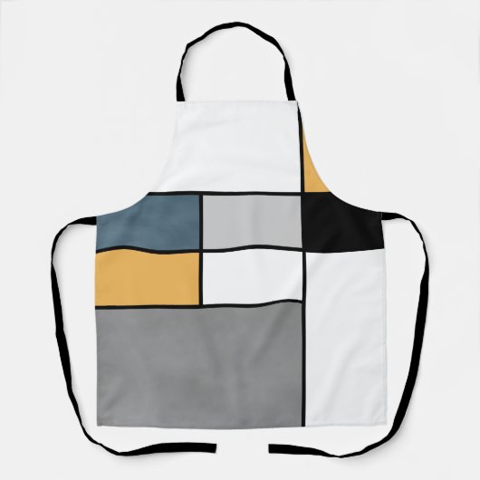 Mondrische inspiratie schort (Voorkant)