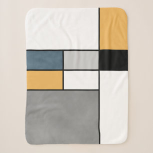 Mondrische inspiratie sherpa deken