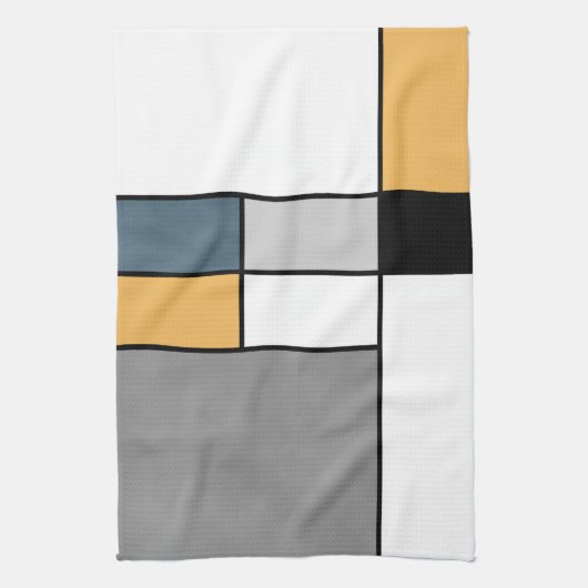 Mondrische inspiratie theedoek (Verticaal)