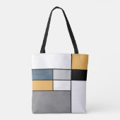 Mondrische inspiratie tote bag (Achterkant)