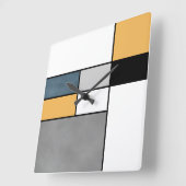 Mondrische inspiratie vierkante klok (Hoek)