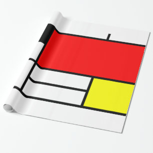 Mondrische stijl cadeaupapier