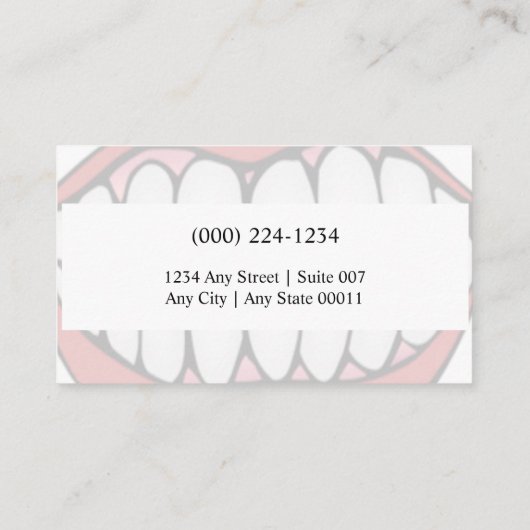 Mondtandarts Visitekaartje (Achterkant)