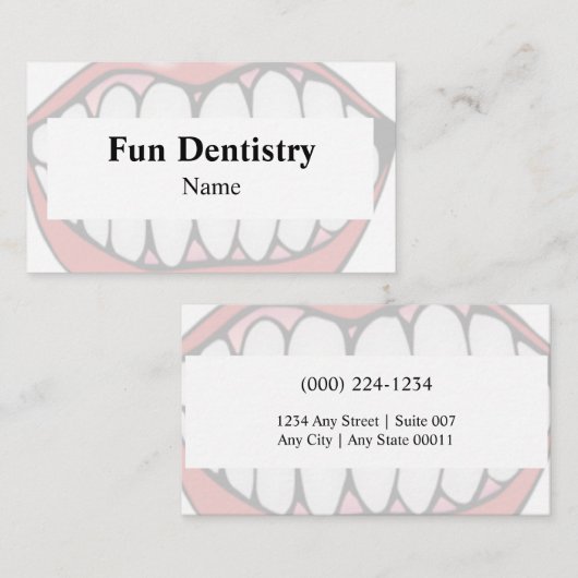 Mondtandarts Visitekaartje (Voorkant / Achterkant)