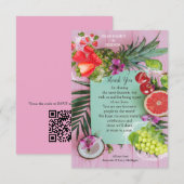 Mondwaterende Tropische Vruchten Dank u RSVP Kaartje (Voorkant / Achterkant)