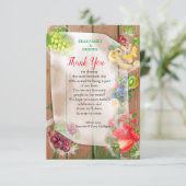 Mondwaterende Tropische Vruchten Dank u RSVP Kaartje (Staand voorkant)