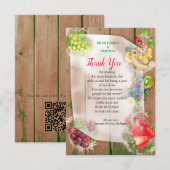 Mondwaterende Tropische Vruchten Dank u RSVP Kaartje (Voorkant / Achterkant)