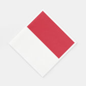 Monegaskische vlag servet (Hoek)