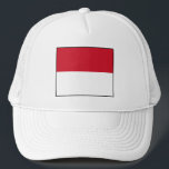 Monegaskische vlag trucker pet<br><div class="desc">Patriottische vlag van Monaco.</div>