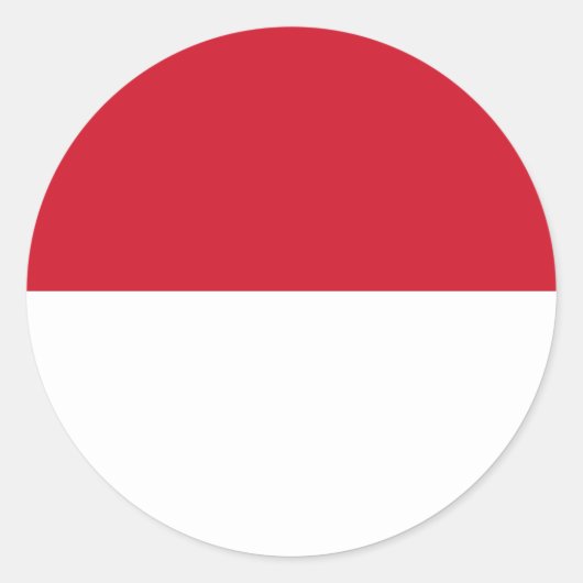 Monegaskische vlag, vlag van Monaco Ronde Sticker (Voorkant)