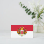 Monegaskische Vlag & Wapen, Vlag van Monaco Visitekaartje (Staand voorkant)