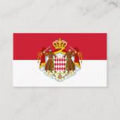 Monegaskische Vlag & Wapen, Vlag van Monaco Visitekaartje (Voorkant)