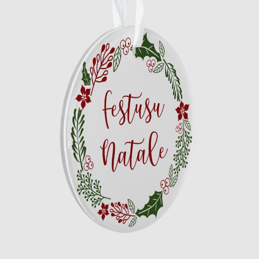 Monégasque Merry Kerstmis, Festusu Natale Ornament (voorkant)