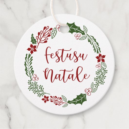 Monégasque Monaco Merry Kerstmis, aangepast Bedankjes Labels (Voorkant)