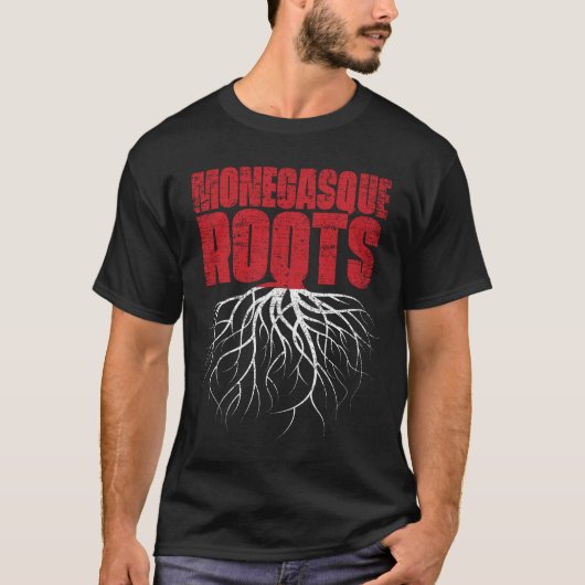 Monegasque Roots Monaco Heritage Flag. T-shirt (Voorkant)