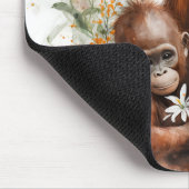 Moneky en Baby Waterverf Muismat (Hoek)