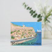MONEMVASIA GRIEKENLAND Art Travel Briefkaart (Staand voorkant)