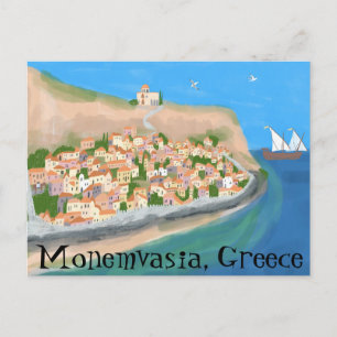MONEMVASIA GRIEKENLAND Art Travel Briefkaart