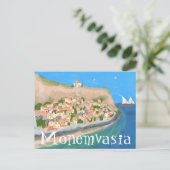 MONEMVASIA GRIEKENLAND Art Travel Briefkaart (Staand voorkant)